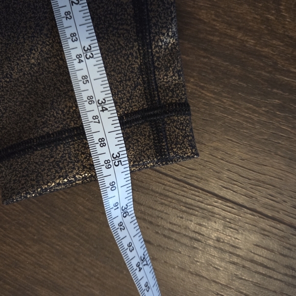 Lululemon Wunder Under High Rise Tight Foil Luminosity Black Copper Gold - Picture 6 of 7